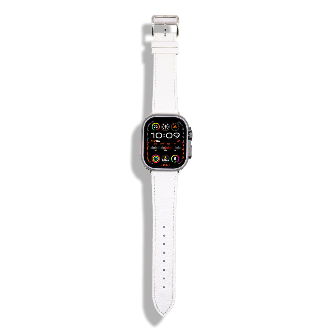 Apple Watch Strap Leather Silver Buckle