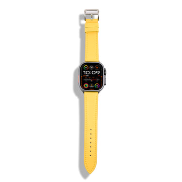Apple Watch Strap Leather Silver Buckle
